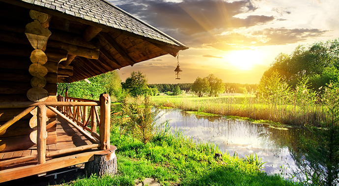 Cabin on the river